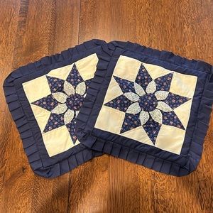 Amish handmade 17” square pillow covers - set of 2